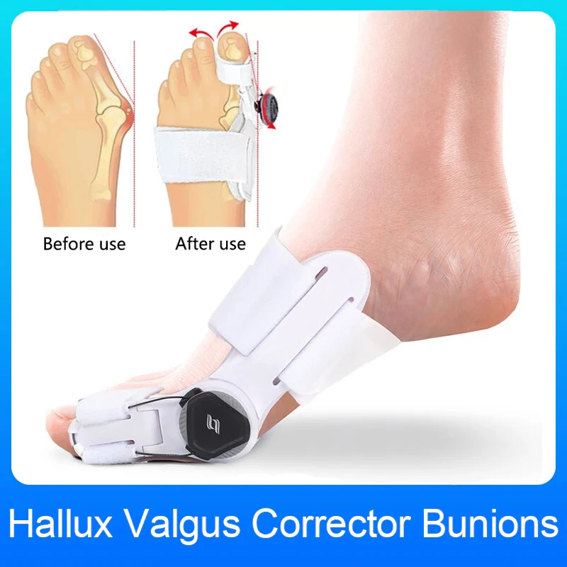 

GHORTHOUD Bunion Splint Big Toe Straightener Corrector Hallux Valgus Adjustable Knob Correction Orthopedic Bone Thumb Free Socks