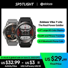 [New 2023] Zeblaze Vibe 7 Lite Smart Watch Large 1.47'' IPS Display Voice Calling 100+ Sport Modes 24H Health Monitor Smartwatch