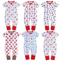 summer new newborn tight jumpsuit baby boy baby girl baby jumpsuit baby short sleeve home clothes baby cotton christmas jumps
