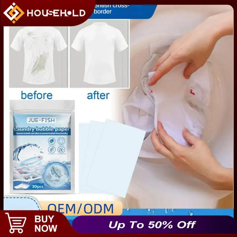 

Concentrate Laundry Paper Multi-role Coconut Oil Laundry Foam Paper Remove Long Lasting Fragrance Decontamination Paper