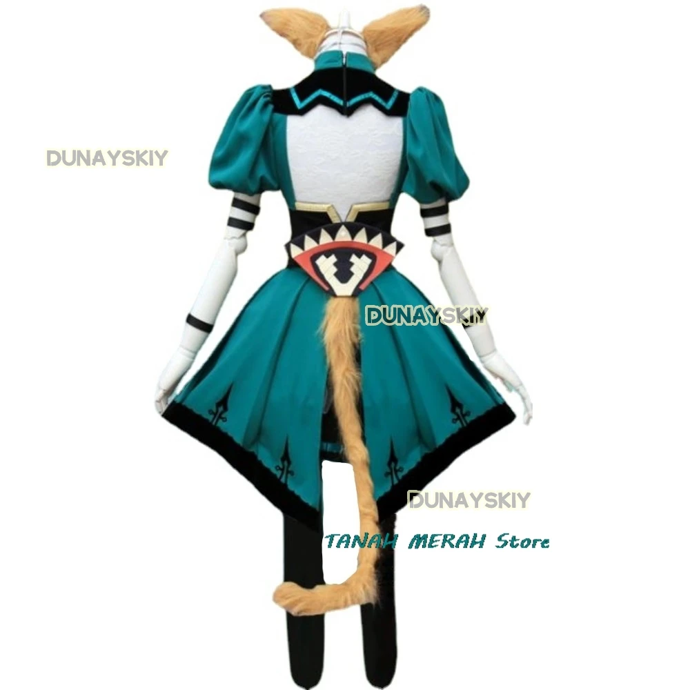 Аниме игра Fate/Apocrypha Grand Order Atalanta косплей костюм лучник парик зеленая юбка униформа