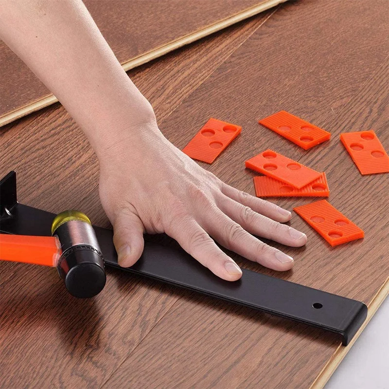 Laminate And Wood Flooring Installation Kit Spacers Tapping Block Pull Bar Fiberglass Handle Mallet 43PCS Durable