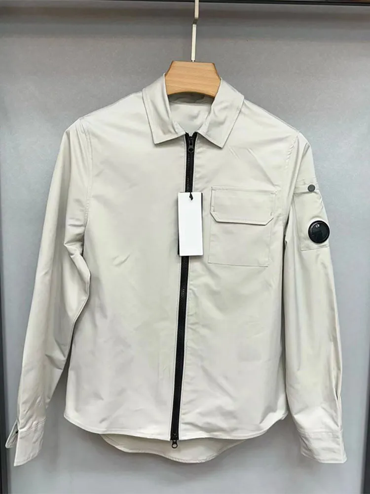 Мужская повседневная модная куртка на молнии с линзами