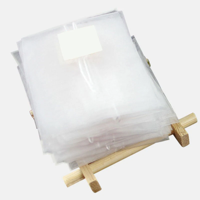 

100pcs/lot Pyramid Nylon Empty Tea Bags Filters TEA White Tag Transparent Teabag