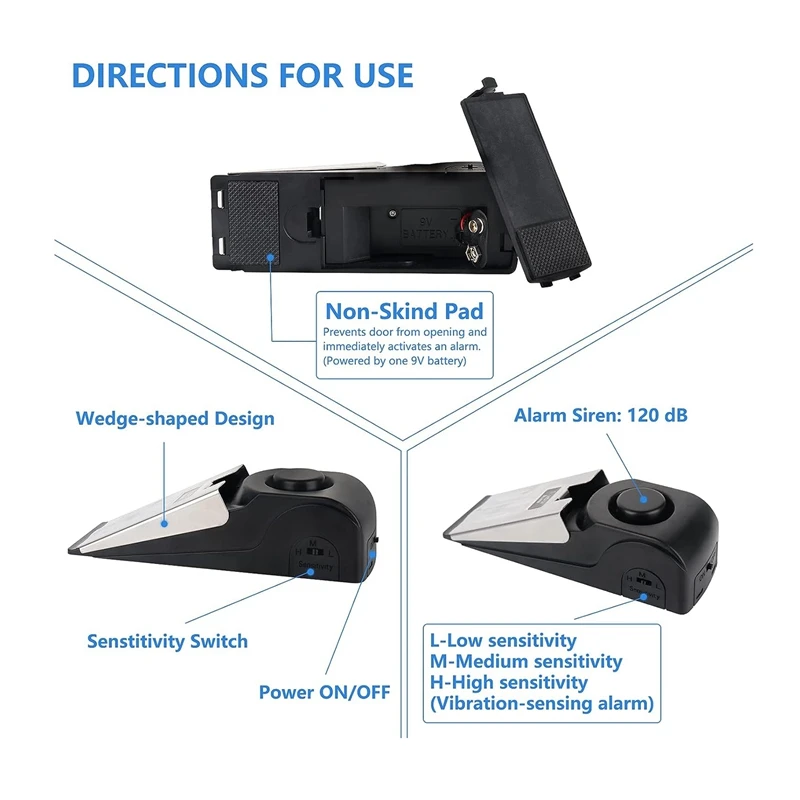 Дверной ограничитель для путешествий сирена дверной с портативным дверным