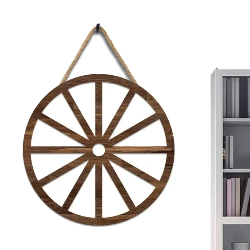 

Decorative Wooden Wheel Wall Farmhouse Wheel Decor Wall Decor Farmhouse Cartwheel Wheels Cowboy Party Decorations For Bar Patio