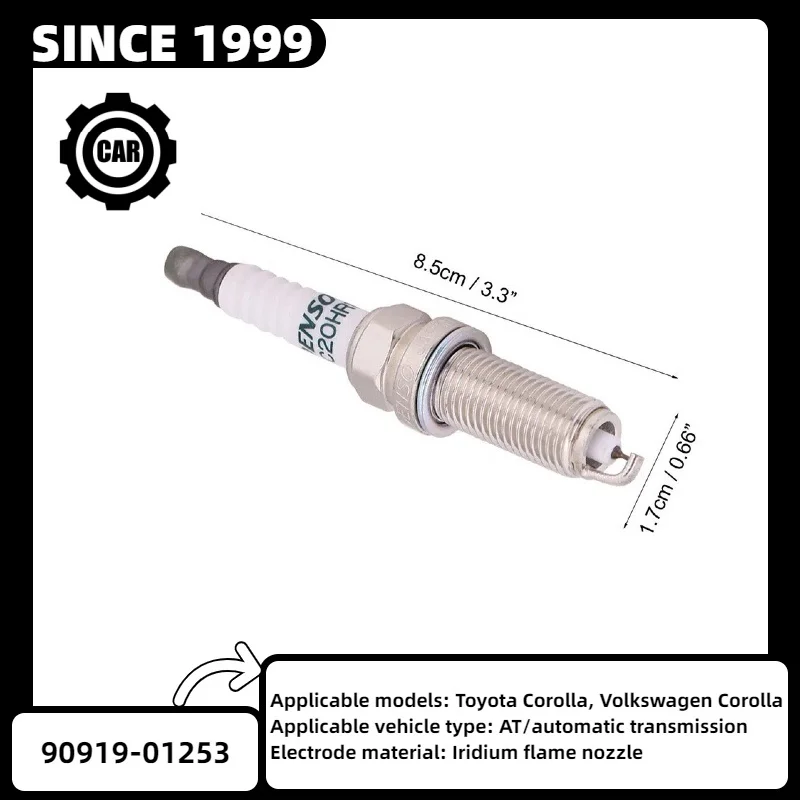 4 шт. 90919-01253 SC20HR11 Совершенно новая иридиевая свеча зажигания для Toyota Corolla Prius Lexus Scion