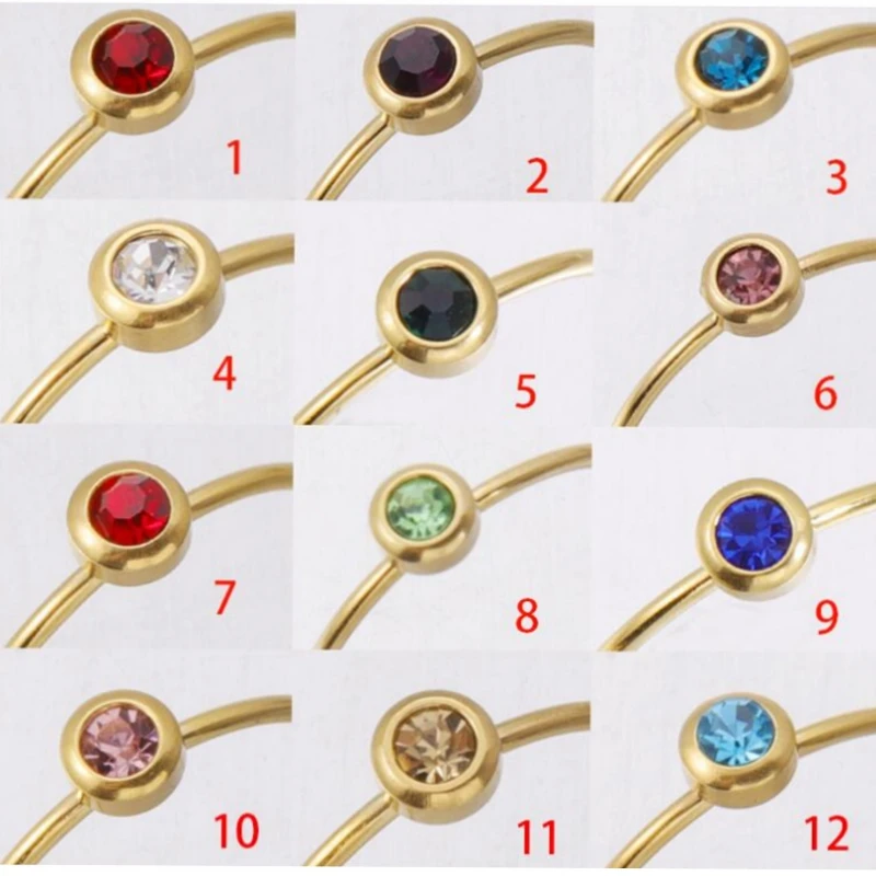 Кольцо женское составное из нержавеющей стали с зеркальным полированным камнем