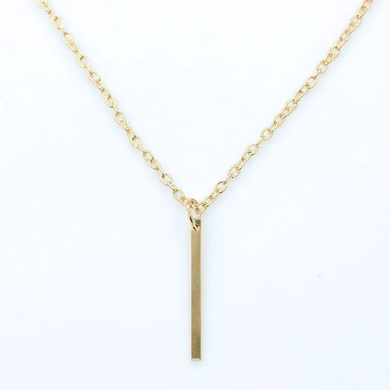 

Women Metal Rod Pendant Necklace Classic Simple Personality Party Necklace for Women Kids Girls Gifts Accessories