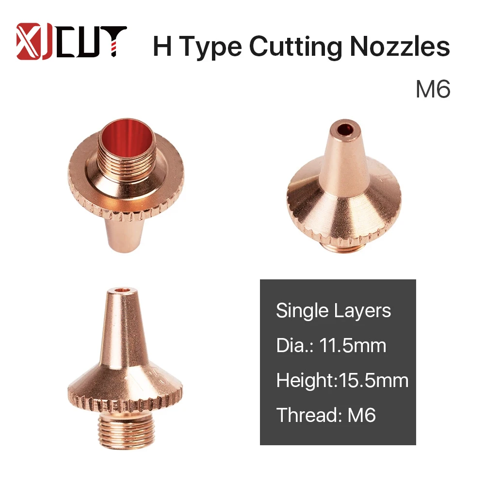 Сопло для волоконного лазера XJCUT 11 5 нм резьба М6 Высота 15 мм диаметр волоконной