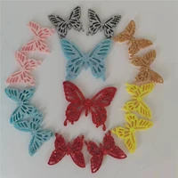 10 pcs glitter butterfly felt sewing clothing accessories patch flower material diy handwork craft supplies christmas decoration