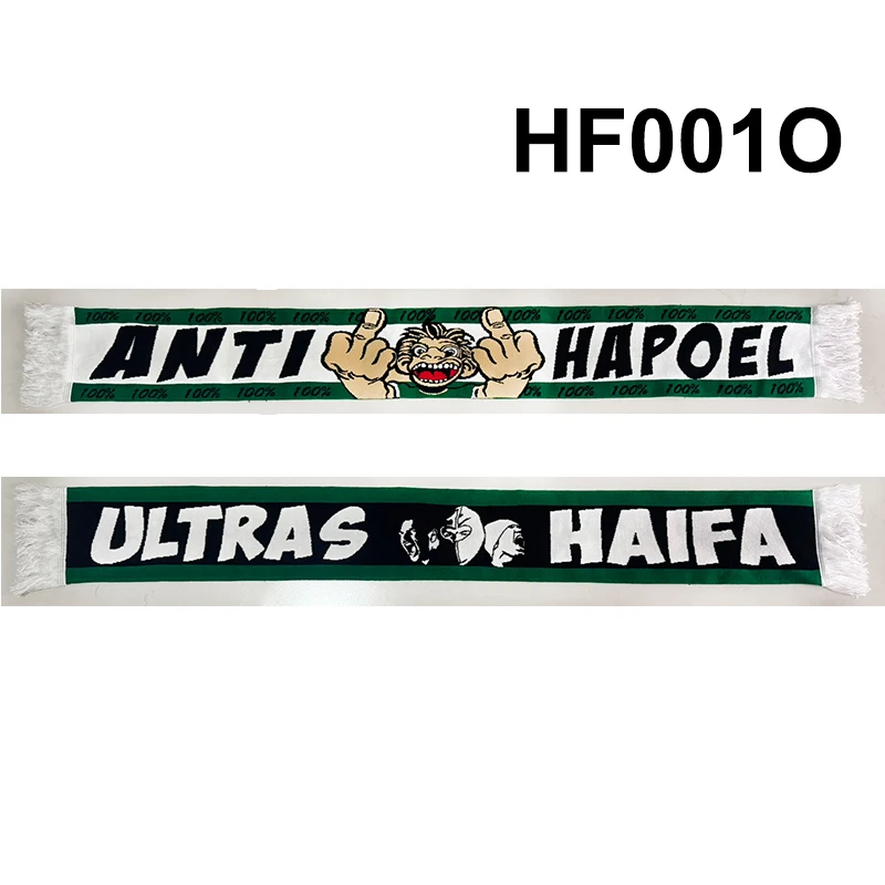 145*18 см Размер MHFC 100% Anti Hapoel Ultras Шарф Haifa Двусторонний вязаный HF001O (art.: 3920cb8600972) - 3920cb8600972