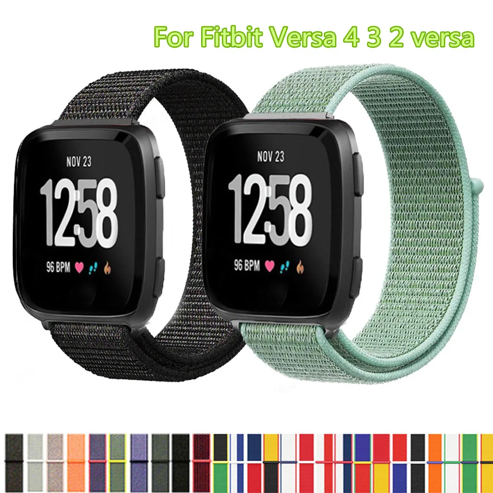 

Nylon Strap For Fitbit Versa 4 3 2 versa Lite band Smart watch replacment Watchband Sport Loop Bracelet Correa Fitbit Sense band