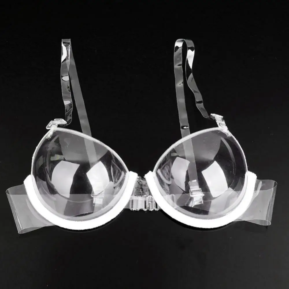 Transparent Plastic 3/4 Cup Clear Strap Invisible Bra Women's Underwear Comfortable Bra Push Up Bras Care