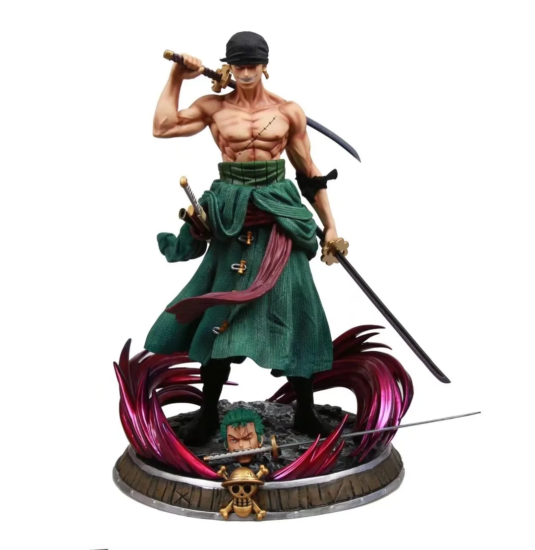 ONE piece Series Toy Figures Anime Sauron Hand-made Three Knife Flow Special Effect Combat Doll Model Ornaments for Child Gift |