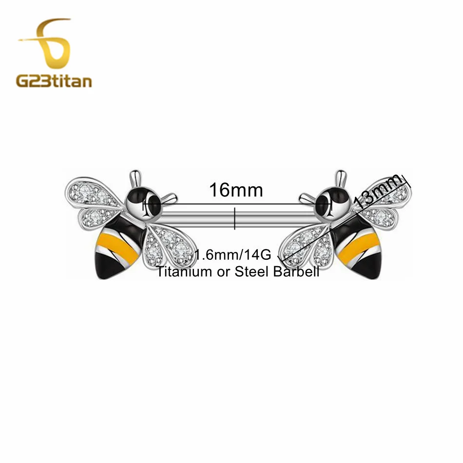 Кольца для сосков из титана и стали 14 г 2 шт