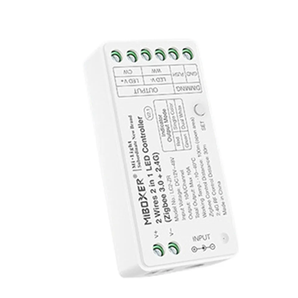 Miboxer Tuya 2,4G Zigbee 3,0 2 в 1 CCT 2 провода COB светодиодная полоса s светильник Диммер одноцветная двойная белая светодиодная лента контроллер 12 в 24 В Miboxer Tuya 2,4G Zigbee 3,0 2 в 1 CCT 2 провода COB светодиодная полоса s светильник Диммер одноцветная двойная белая светодиодная лента контроллер 12 в 24 В