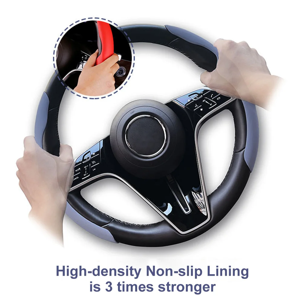 

2023 38cm/15inch Car Steering Wheel Cover Universal PU Anti-Slip Steering Wheel Cover Comfortable Car Styling Interior Accessori