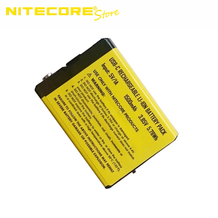 Фото Оригинальный аккумулятор NITECORE HLB1500 1500 мАч с зарядкой через USB-C для налобных фонарей UT27, HA13 и HA23 UHE №3