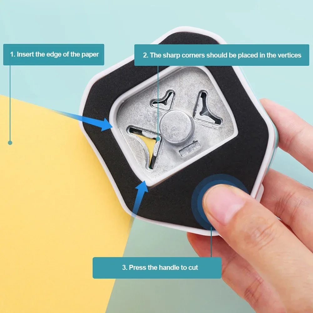 3 в 1 многоугольные устройства для тиснения краев и бумаги R4/R7/R10 мм