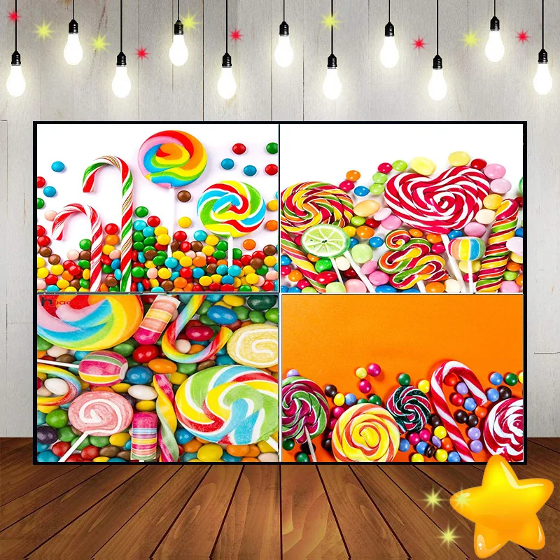 Фон для фотосъемки с изображением конфет Baby Shower