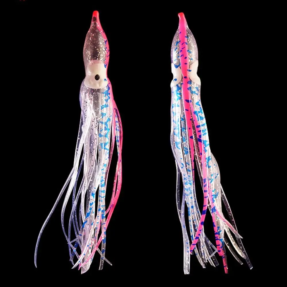 

6pcs TPE Durable Soft Silicone UV Swim 12cm 4g Squid Skirt Lure long tail Saltwater Octopus Bait Fishing Tackle