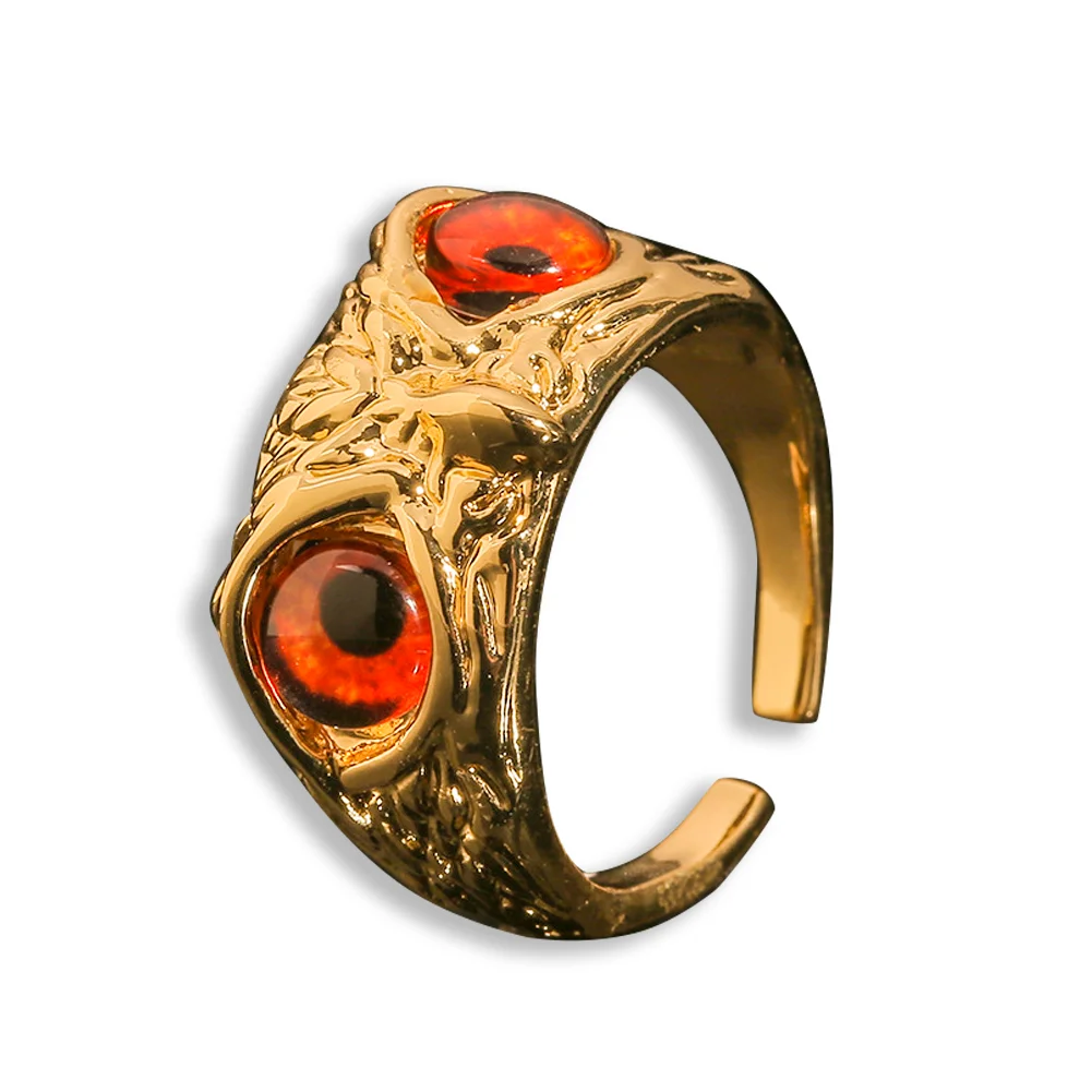 

Animal ring exaggerated personality hand jewelry retro owl ring men and women hip-hop opening adjustable index finger ring tide