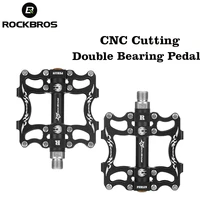 rockbros bicycle pedals cnc 2 peilin aluminum alloy molybdenum steel bike pedals hollow carved design bicycle pedal accessories
