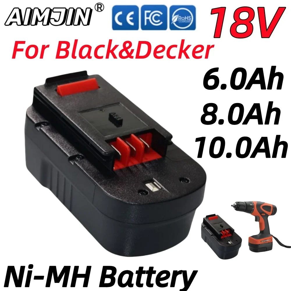 Аккумуляторная батарея для инструментов Black Decker Hpb18 Fs180 A1718 A18NH BD18PSK EPC18 HP188F2B KC1800SK