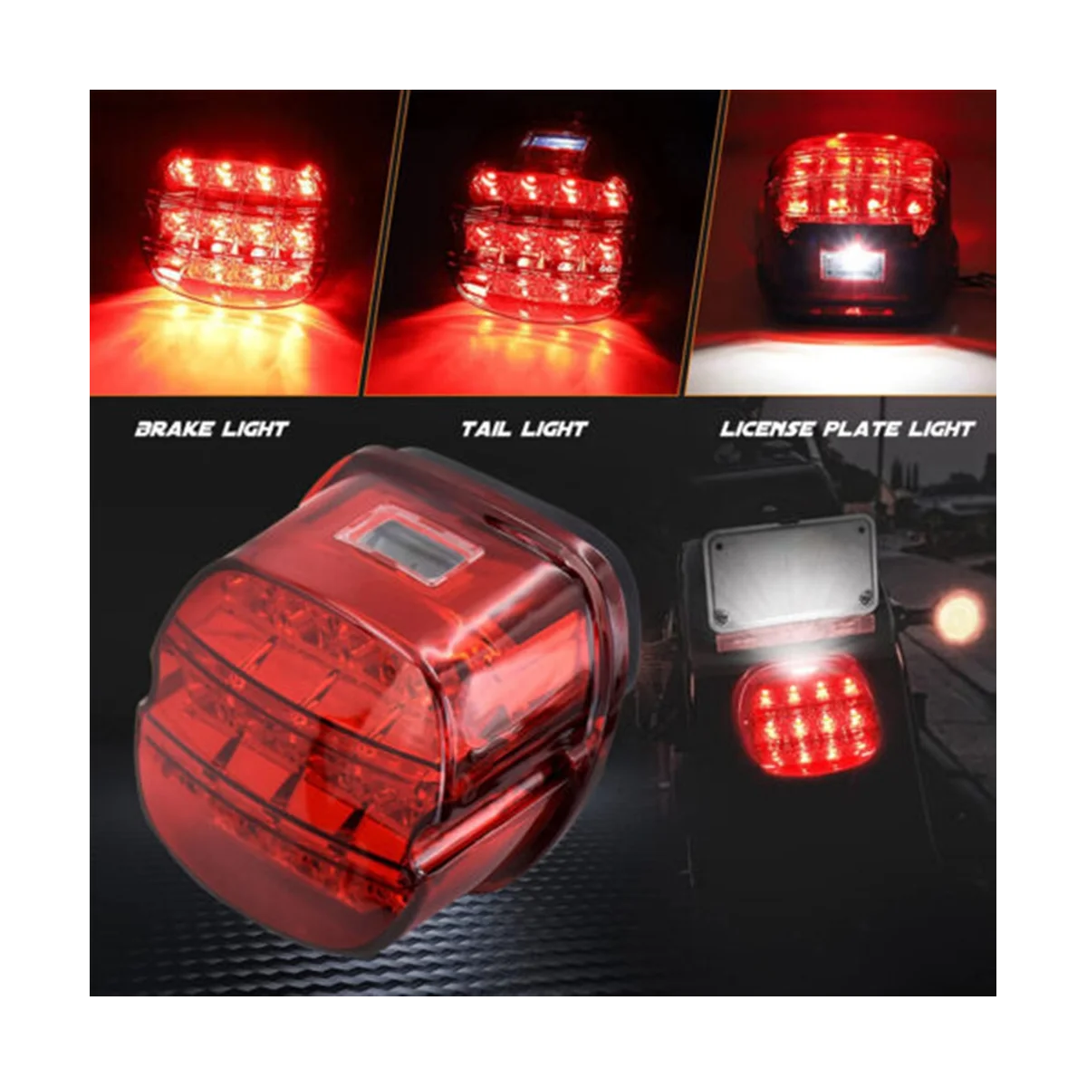 Red Lens светодиодный Brake Tail светильник для Harley Electra Glide Fatboy Ultra Limited Dyna