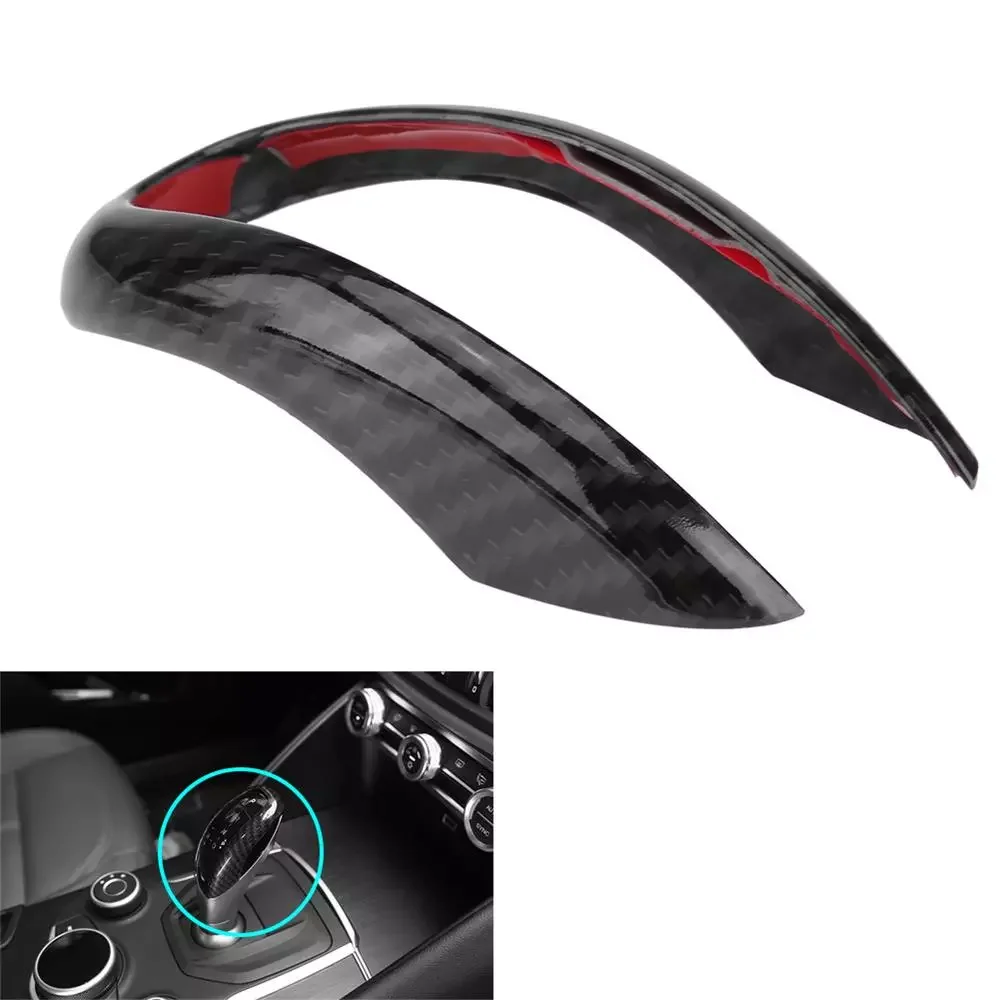 

Interior Gear Shifter Knob Frame Cover Trim Vehicle Accessories Fit For Alfa Romeo Stelvio 2017-2018 For Giulia 2016-2018