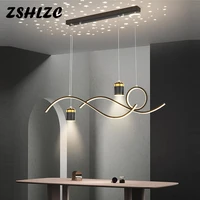 220v nordic starry pendant light modern luxury dining room lamp creative decorative table chandelier multi mode hanging lighting