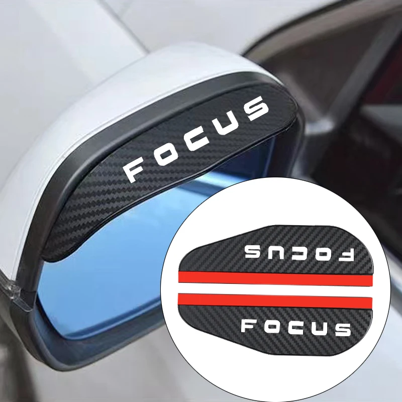 

2x Car Rearview Mirror Rain Eyebrow Protector Rain Sticker for Ford Focus 4 3 2 MK4 MK3 MK2 2016-2018 Weatherstrip Accessories