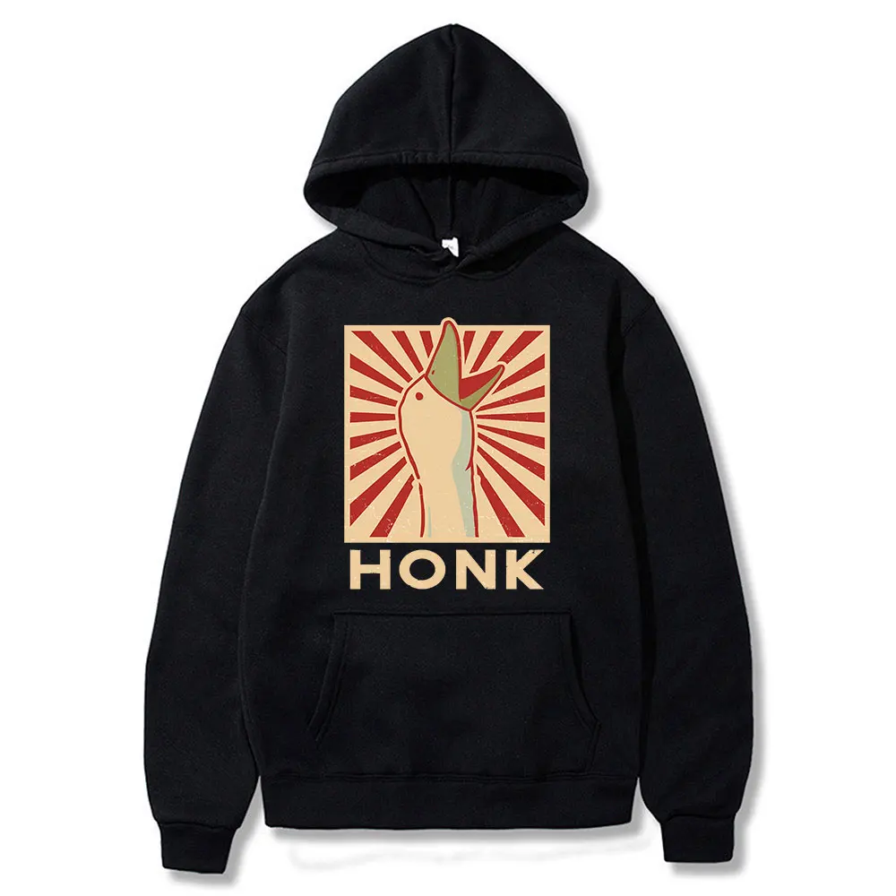 

Untitled Goose Honk Bell Game Internet Meme Pure Cotton Hoodie HONK Basic Sweatshirts Homme Men Clothes Print Trendy Pullover