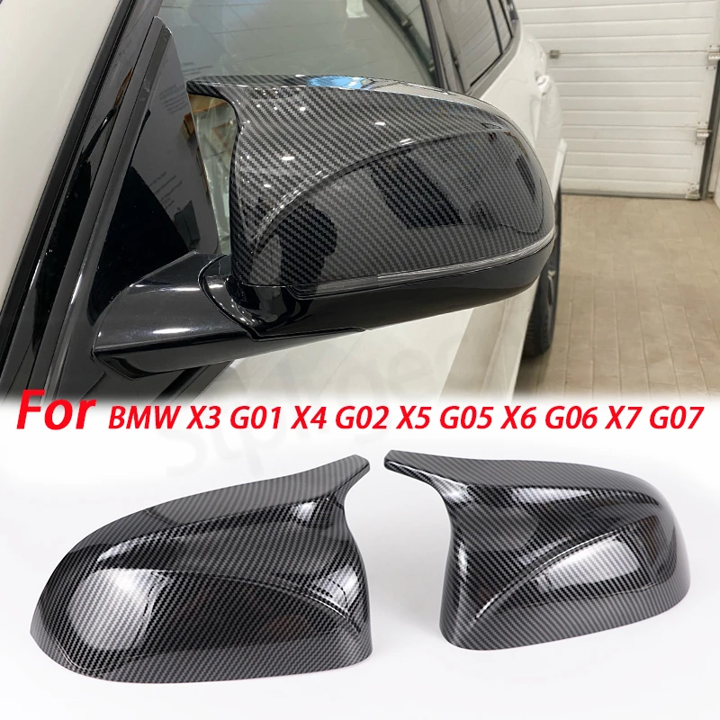 

For BMW X3 G01 X4 G02 X5 G05 X6 G06 X7 G07 2018 2019 2020 M style black rearview mirror cover X3M Look rearview mirror cover