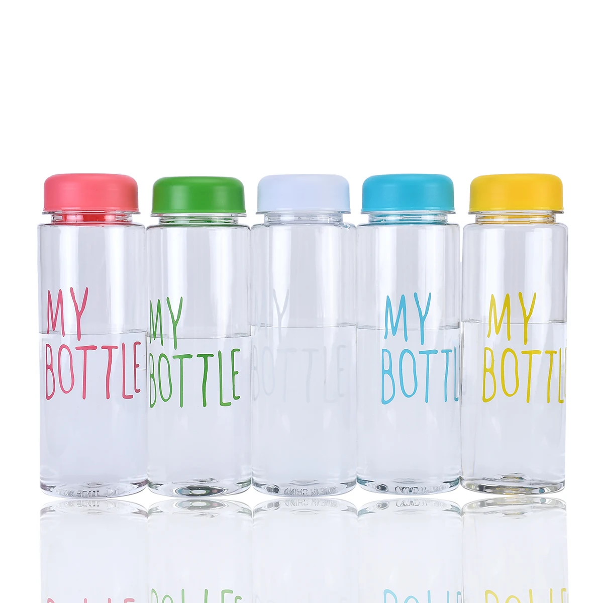 

2022 New 500ML Bottle Portable Transparent Drink Water Bottle for Water Fruit Juice Portable Sport Travel Cup Plastic Bottle
