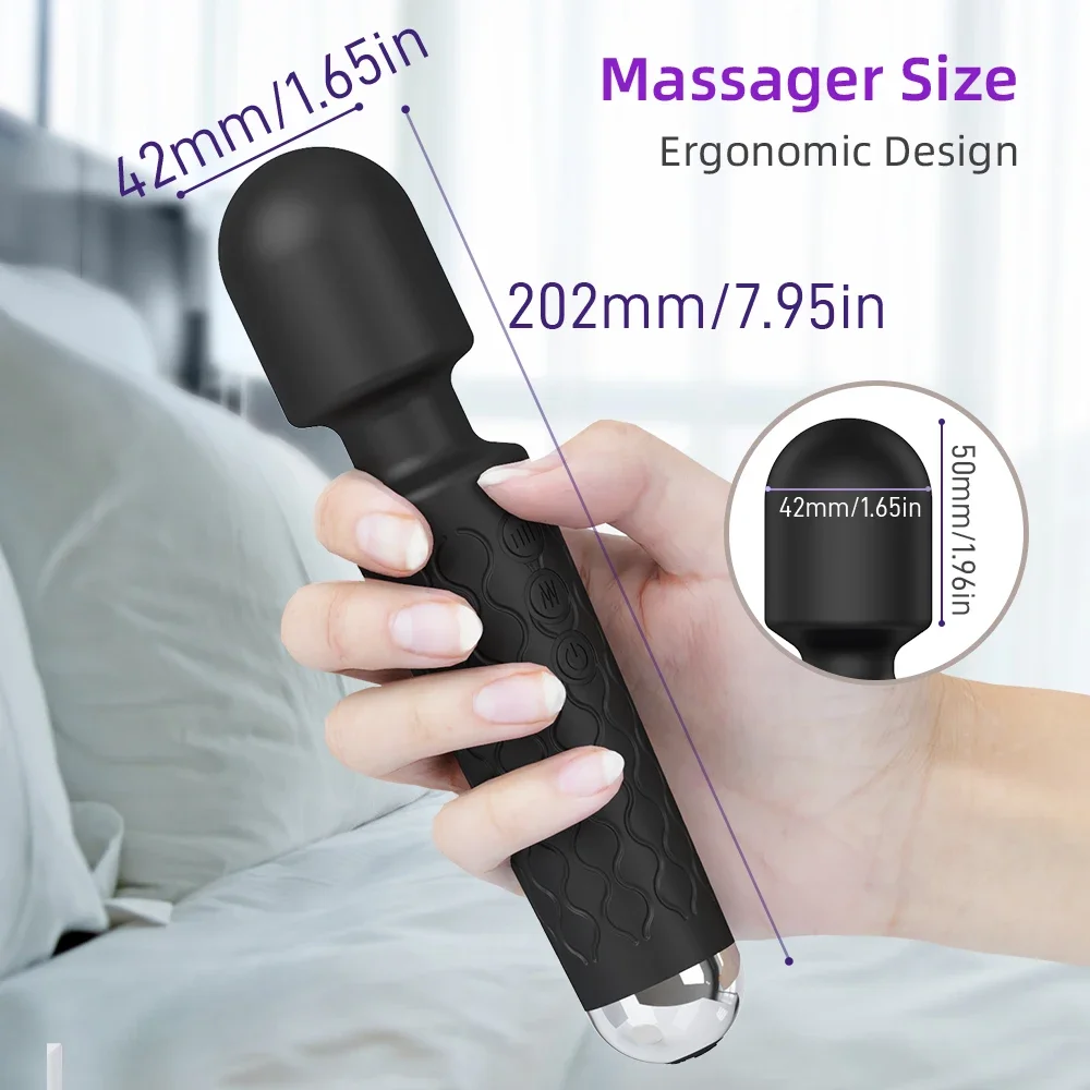 Фото Мощные вибраторы для клитора, USB перезарядка, AV-вибратор-массажер, сексуальное здоровье, эротические секс-игрушки для женщин, продукт для взрослых, точка G №3