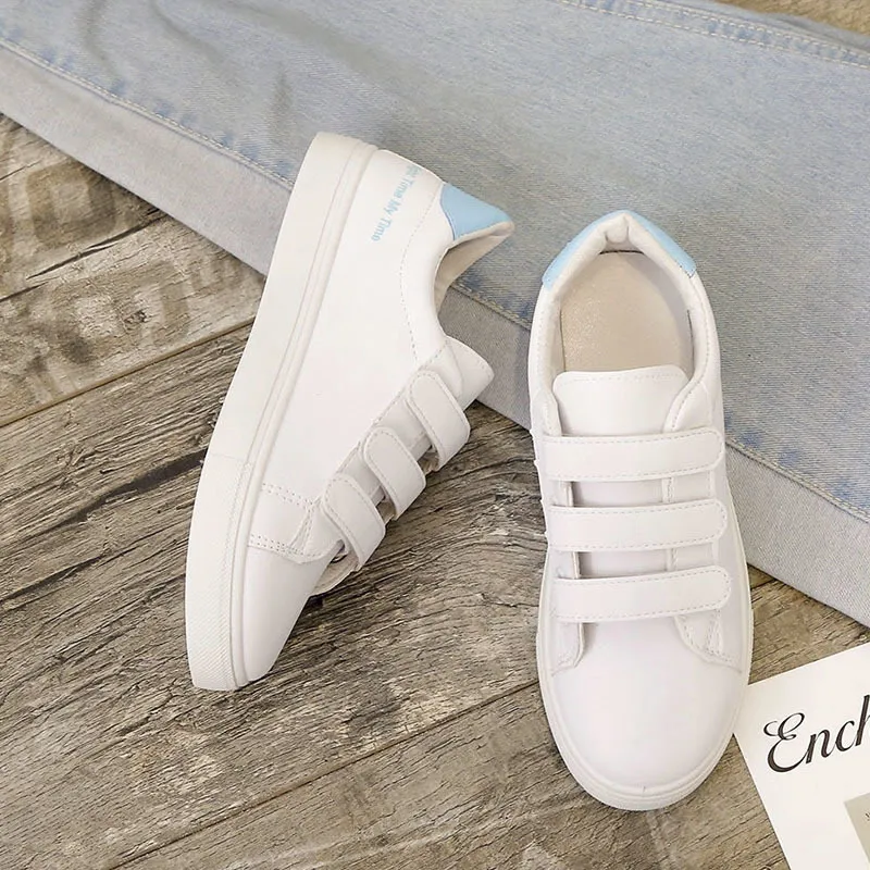 hook loop white shoes women 2023 everything with foreign style shoes women students leather autumn style board shoes tide