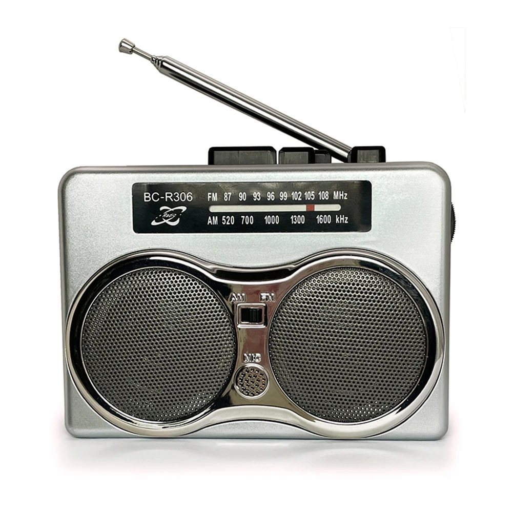 Dual Speaker Stereo Tape Walkman Rotatable Antenna Fm Am Radio With 3.5mm Earphone