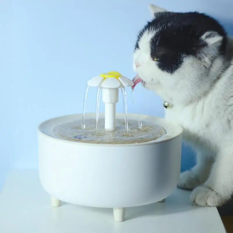 

Cat Water Fountain Kitten Waterer Fountain Quiet Pet Water Dispenser Anti-Slip Pets Drinking Fountains Cats Dogs Home Accesories