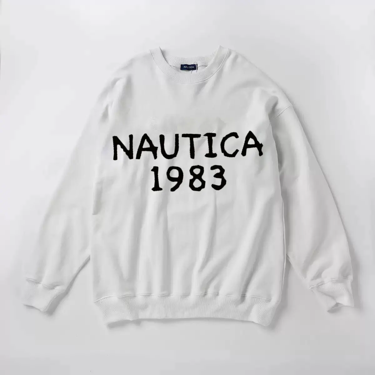Фото 2026 Nautica1983: Хит продаж! Новая мужская толстовка свободного кроя с принтом для весны и осени, модный пуловер для внешней торговли. №1