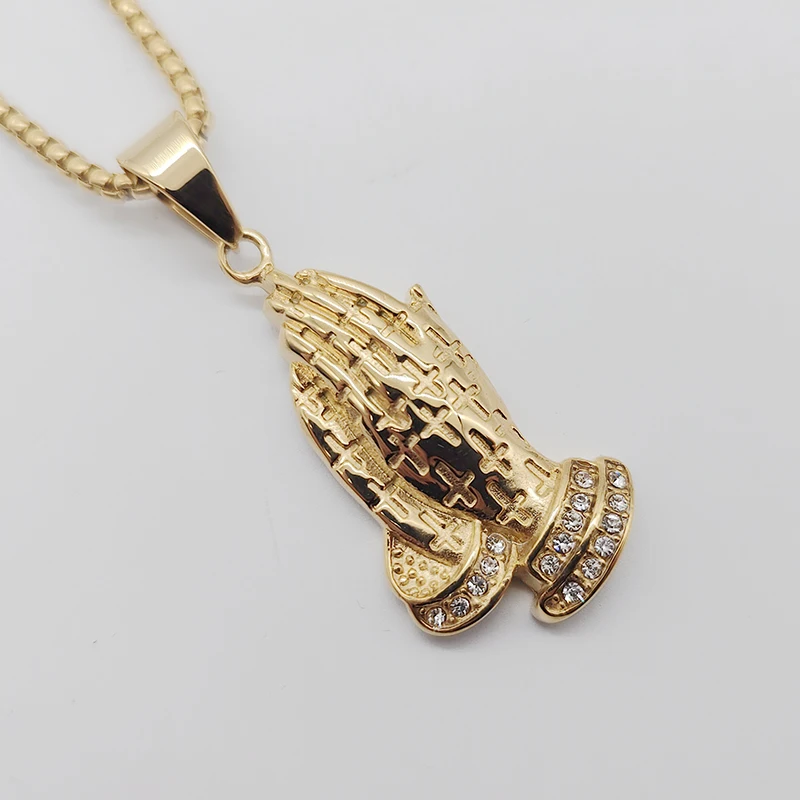 

Золотое ожерелье из нержавеющей стали в виде молитвы, Религиозные христианские украшения, модное Молитвенное ожерелье, ювелирные изделия