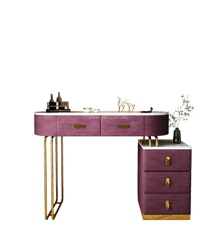 Luxury Dressing Table Bedroom Modern Minimalist Makeup Table Integrated Cabinet Nordic Small Apartment Storage Table Vanity images - 6