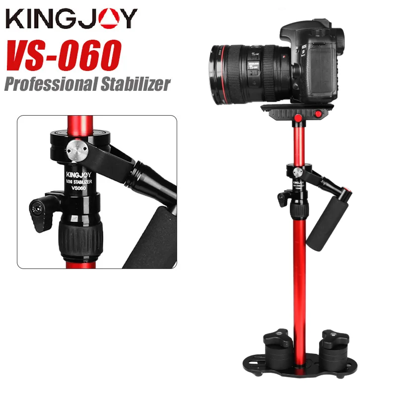 KINGJOY мини-Стабилизатор для камеры алюминиевый ручной стедикам для Canon Nikon Sony DSLR SLR Gopro DVs видеокамеры фотосъемки