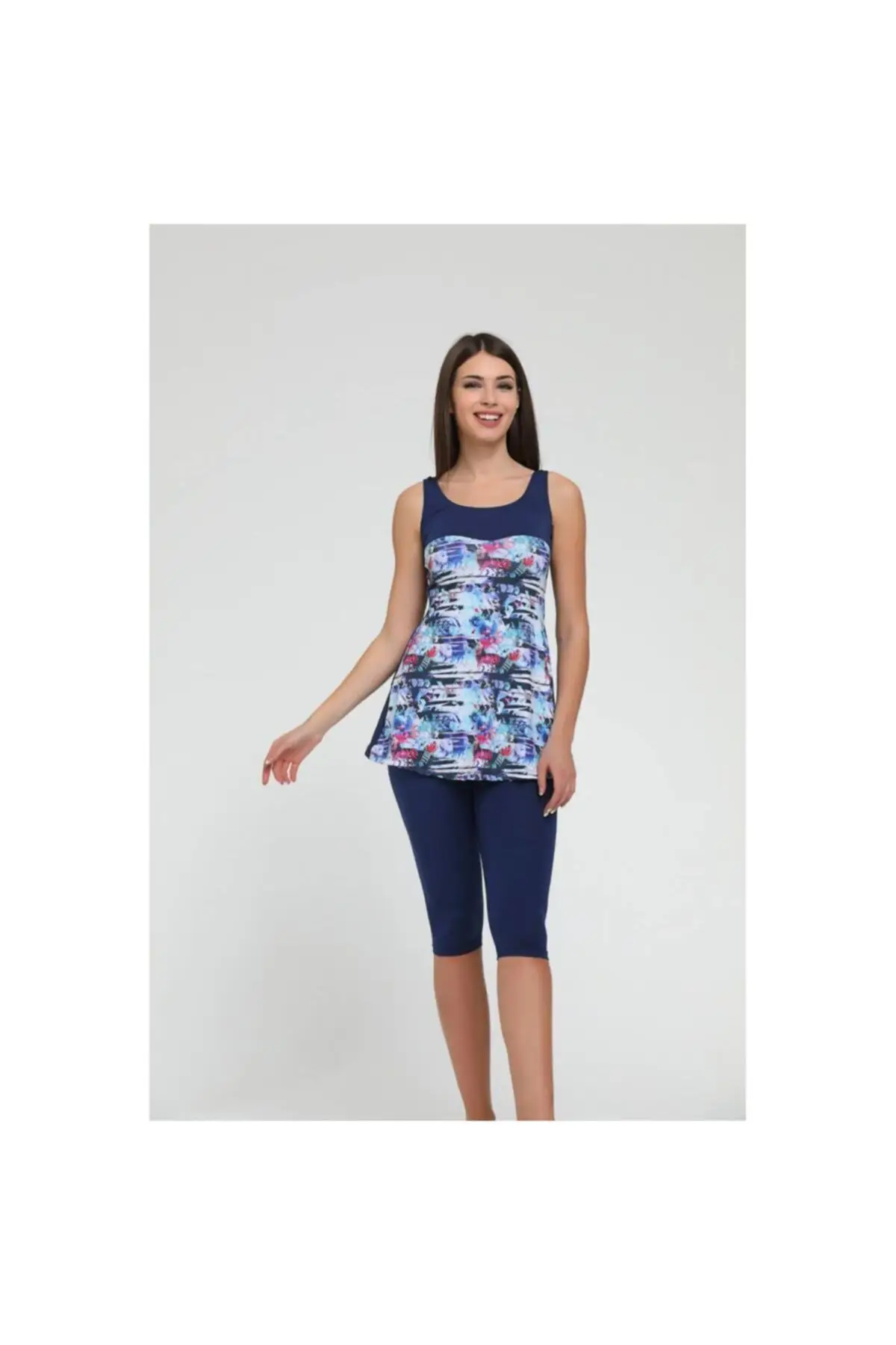 

Women's Swimsuit Digital pattern Leggings Dress One Piece Swimwear Female Push Up Suit Monokini Brazilian Swimming Suits