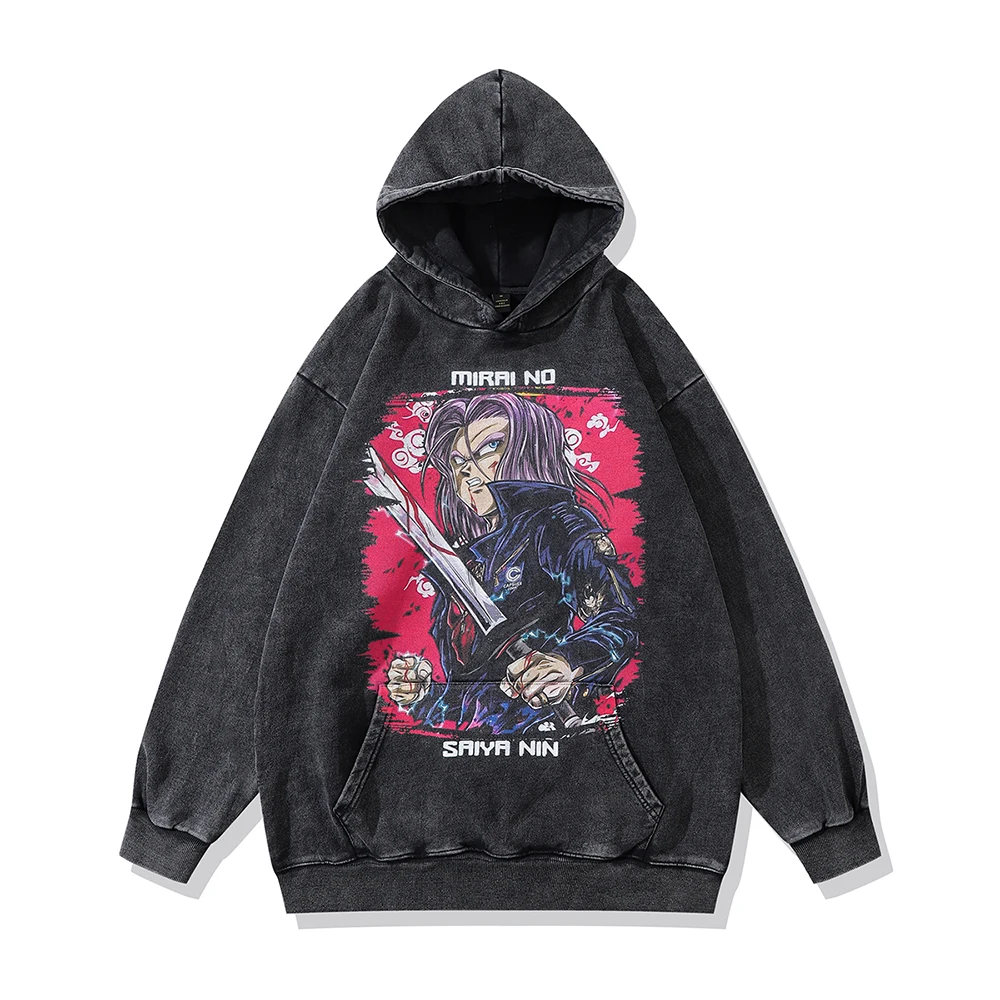 

Retro Japanese Anime Graphic Vintage Hoodie Men Y2k Oversized Hoodies Harajuku Streetwear Loose Cotton Tops Grunge Goth Clothes