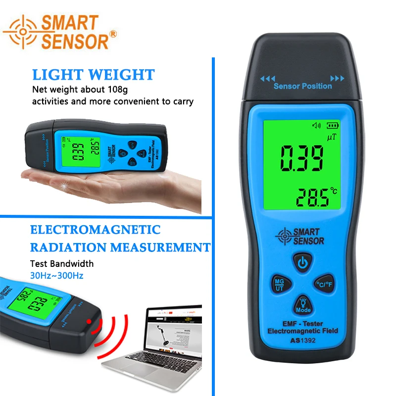 

Детектор электромагнитного излучения, цифровой дозиметр радиации, мини Тестер EMF, ЖК-дозиметр, тестер, ручной измеритель