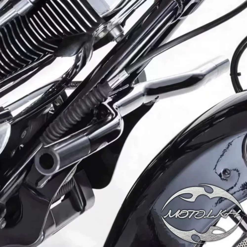 Фото Для Harley Road Glides Street Glides Road King 14-23 передняя защита двигателя для шоссе, защита от падения, стальная защита от падения, черный №1