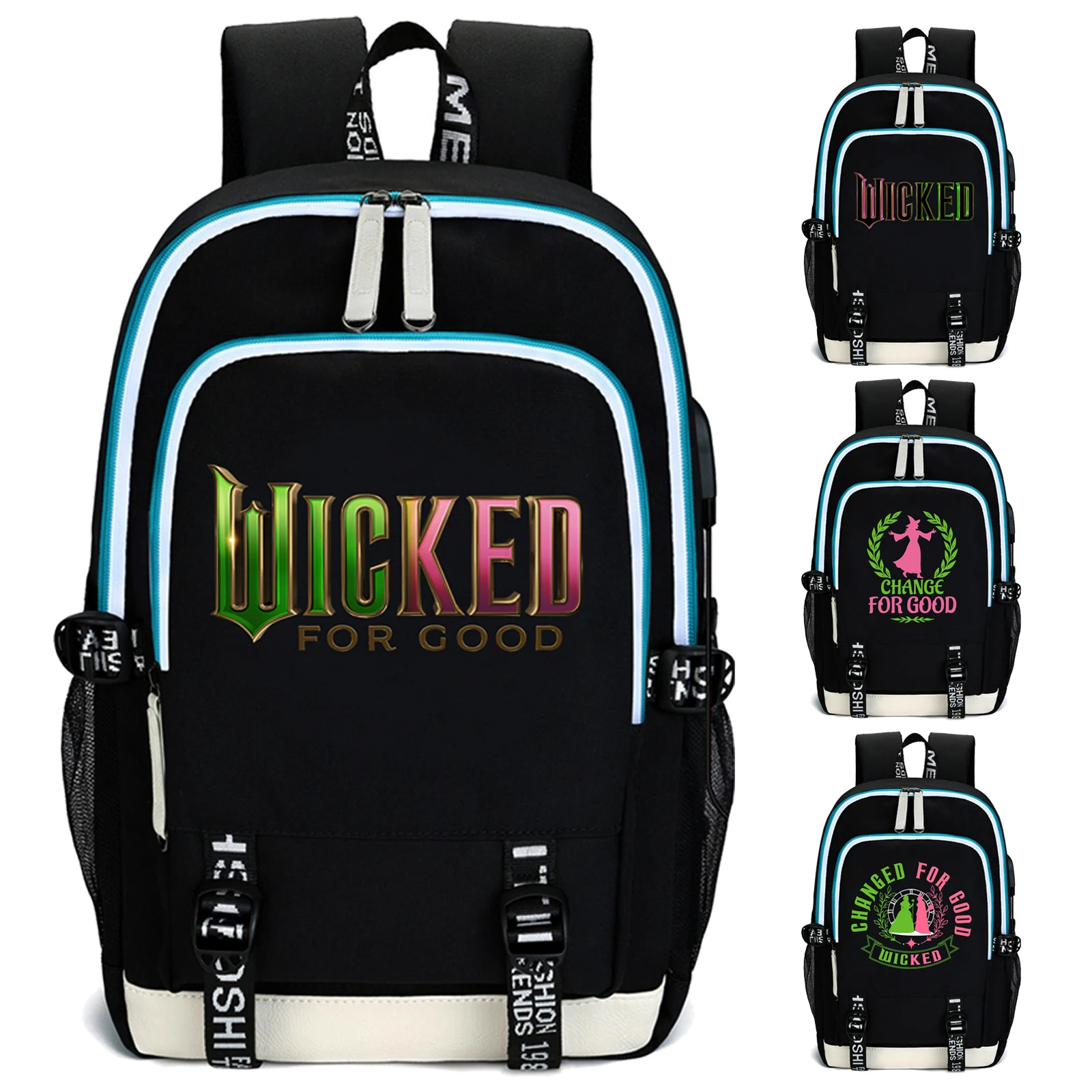 Фото 2025 Wicked For Good Movie Рюкзак Рюкзак для ноутбука Подростки Мальчики Девочки Студенческая сумка для книг Mochila №1