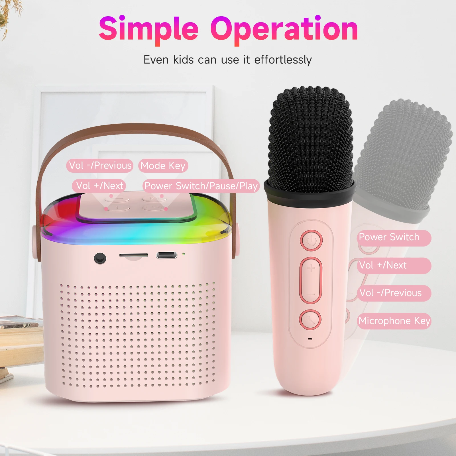 Караоке-машинка Высококачественная Bluetooth-аудиосистема маленький домашний